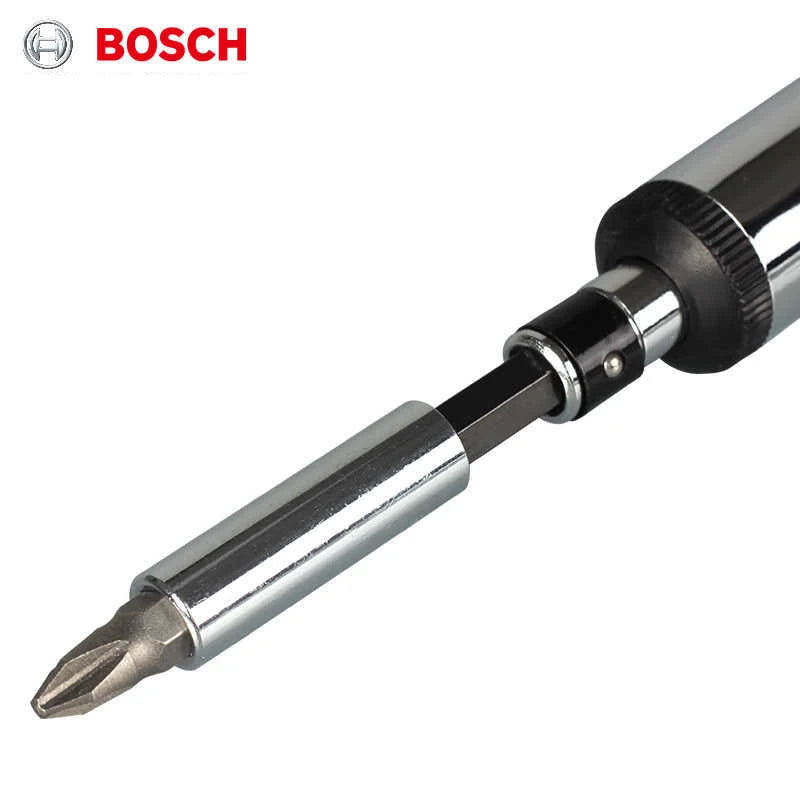 Bosch 38-Piece Ratchet Screwdriver Kit with Screwdriver Bits, Socket Set, and Flashlight
