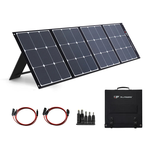 ALLPOWERS 200W Solar Panel With Adjustable Kickstand, Foldable Solar