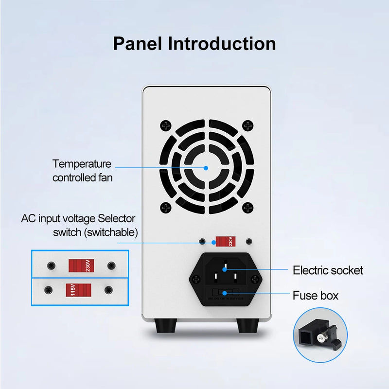 GA3010B Adjustable DC Bench Power Supply 32V 10A with USB Display – Digital Lab Voltage Regulator