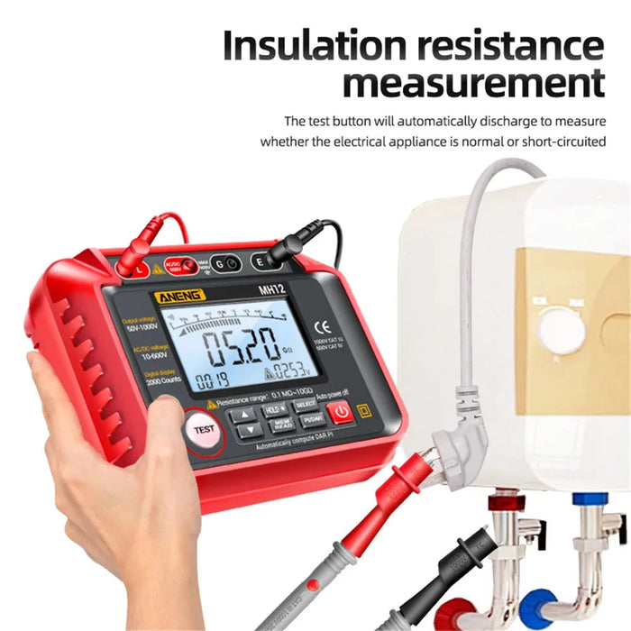 MH12 Digital Megohmmeter High Voltage Insulation Tester