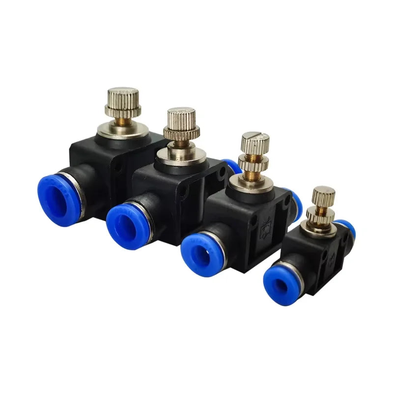 10PCS LSA Pneumatic Speed Control Valve – Air Flow Throttle Regulator 4–12mm