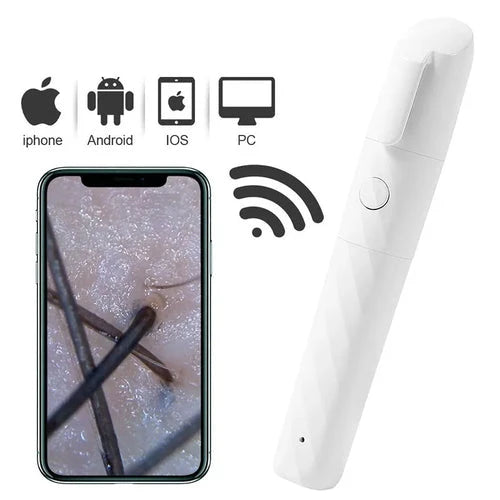 HD 800X Analizador de piel Detector de cabello Salón Hogar Belleza Microscopio Wifi 