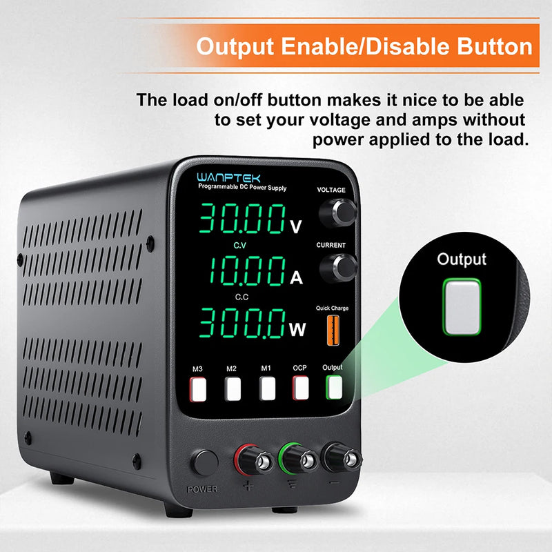 Adjustable DC Bench Power Supply 30V 10A / 60V 5A Digital Lab Voltage Regulator APS3010H