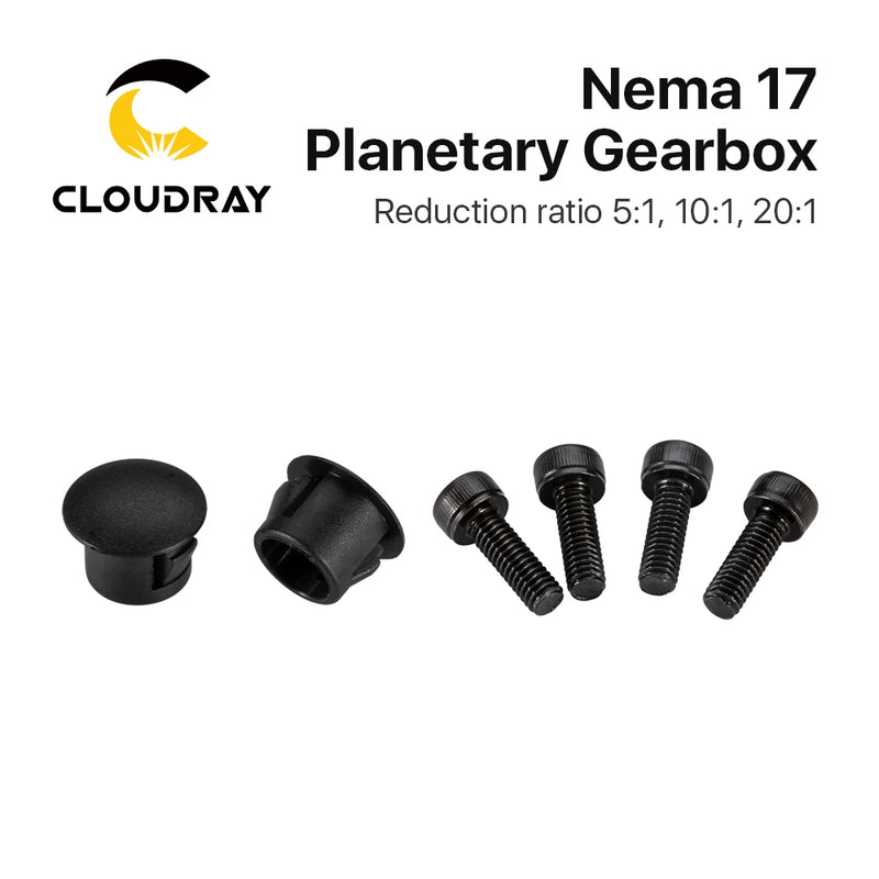 Reductor de velocidad del motor de caja de cambios planetaria Cloudray Nema17 con relación 5:1, 