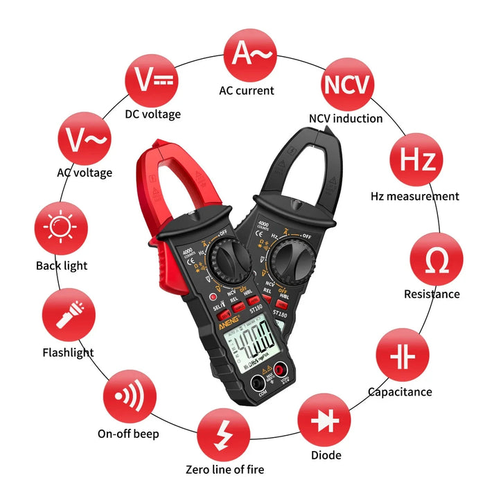 ST180 4000 Counts Digital AC Current Clamp Multimeter