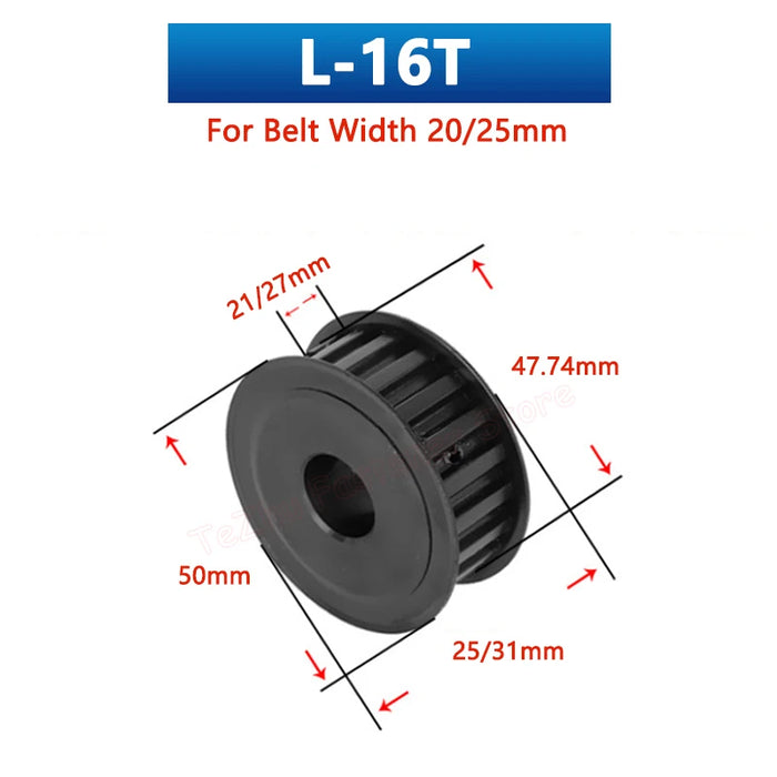 16T-17T L Timing Pulley – 45# Steel Synchronous Wheel