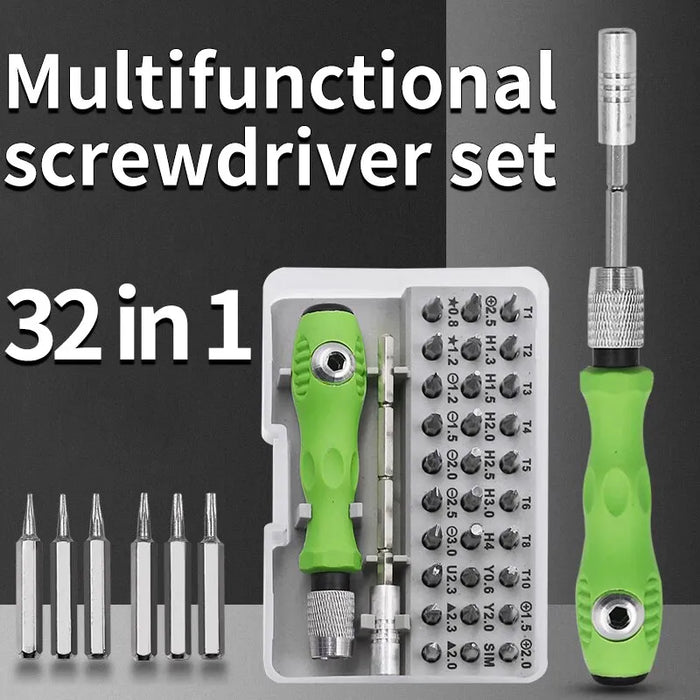 32 in 1 Multifunctional Screwdriver Set with Magnetic Precision Tips