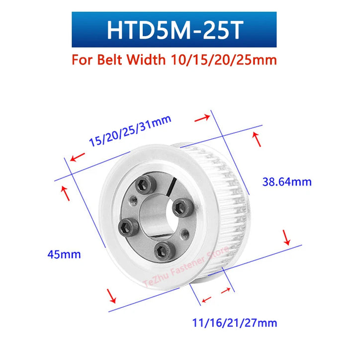 25 Teeth HTD 5M Timing Pulley