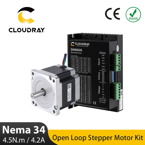 Cloudray Nema 34 Schrittmotor mit offenem Regelkreis, 4,5 Nm, 4,2 A, 12,7 mm Welle 