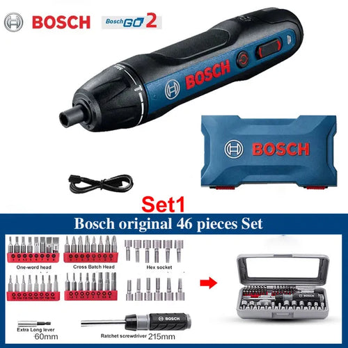 Bosch Go2 Electric Cordless Screwdriver Set 3.6V