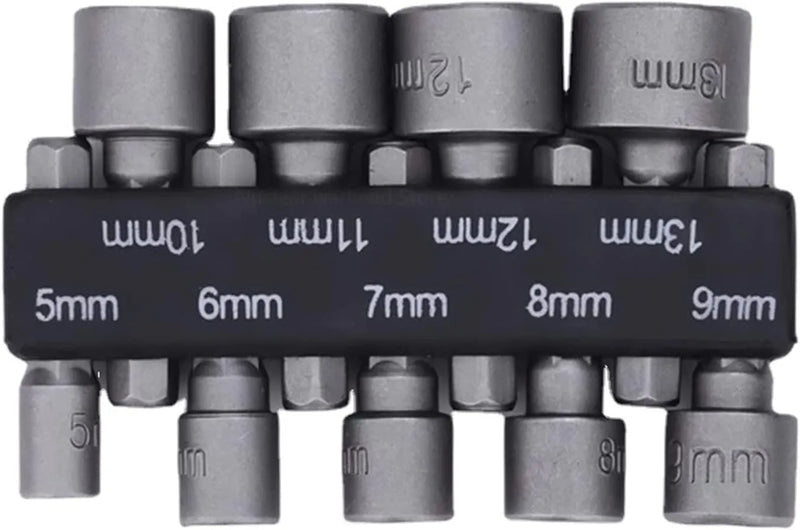9 unids/set 5mm-13mm casquillos hexagonales boquillas juego de llaves para tuercas