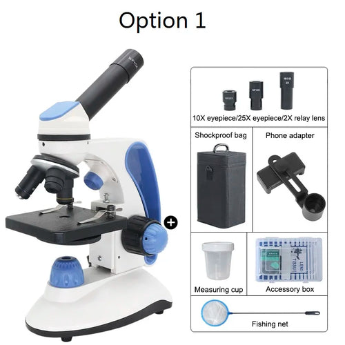 40X-2000X LED Monocular Biological Microscope with USB Camera