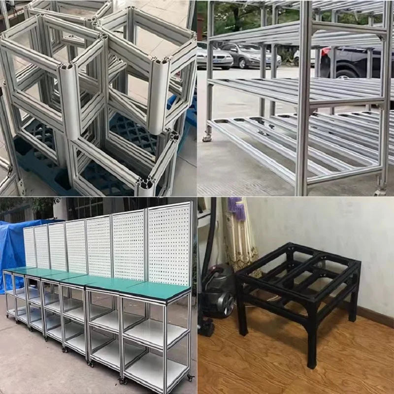 Perfil de aluminio de doble ranura 4040T estándar europeo 