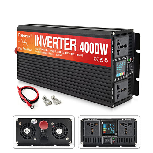Pure Sine Wave Inverter 3000W 4000W 5000W Double Socket LCD