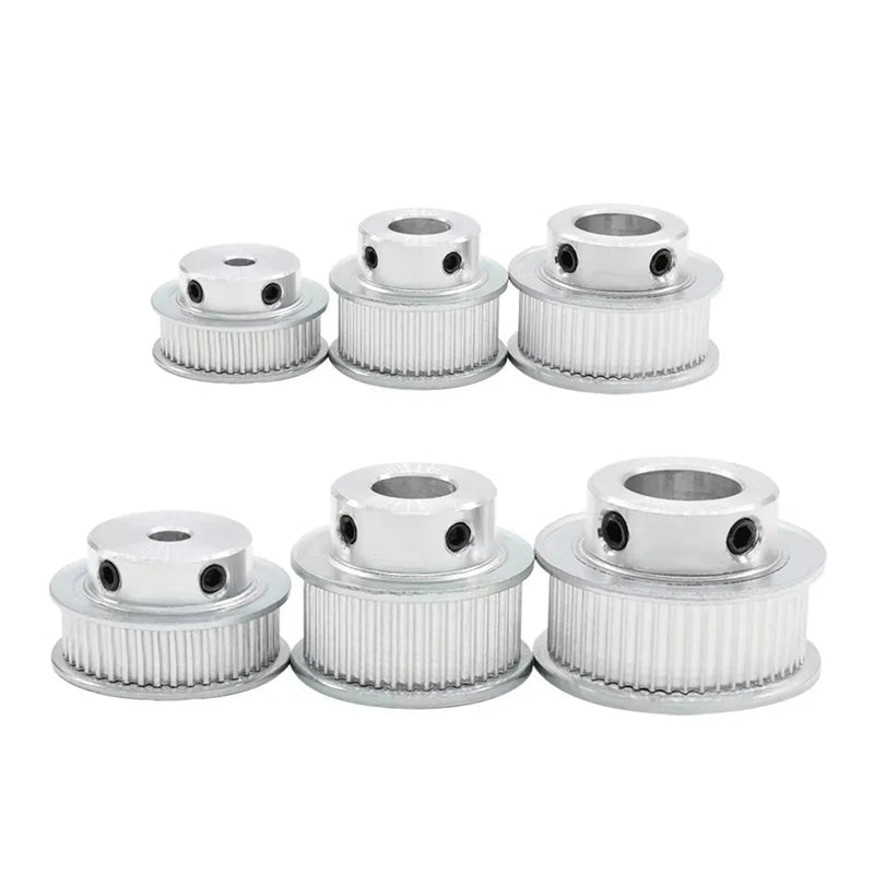 2GT / GT2 Timing Pulley (BF / K Type) – Aluminum Synchronous Pulley, 14T–25T, Bore 3–12 mm, for 6/10 mm Belts