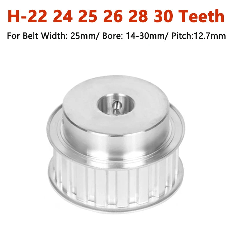 Polea de distribución 22T-30T H 22 24 25 26 28 30 dientes rueda síncrona 