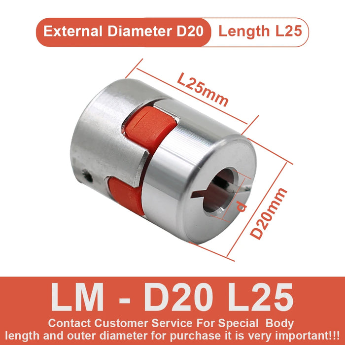 D20L25 Spider Flexible Motor Coupler – Aluminum Flexible Jaw Coupling