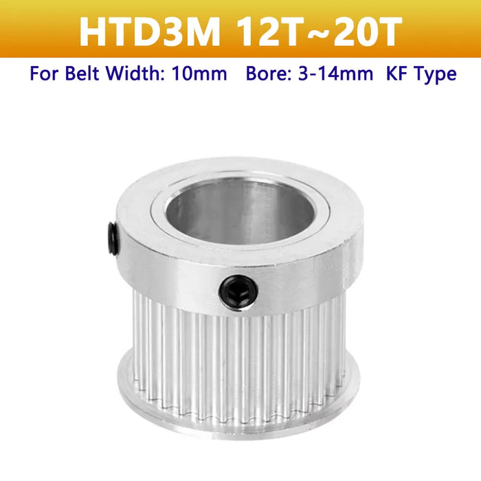 HTD3M Riemenbreite 10 mm, 12T-20T Zahnriemenscheibe 12 14 15 16 17 18 20 