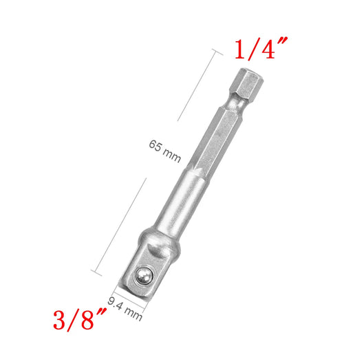 Chrom-Vanadium-Stahl-Steckschlüssel-Adapter-Set, Sechskantschaft, 1/4 Zoll, 3/8 Zoll, 1/2 Zoll 