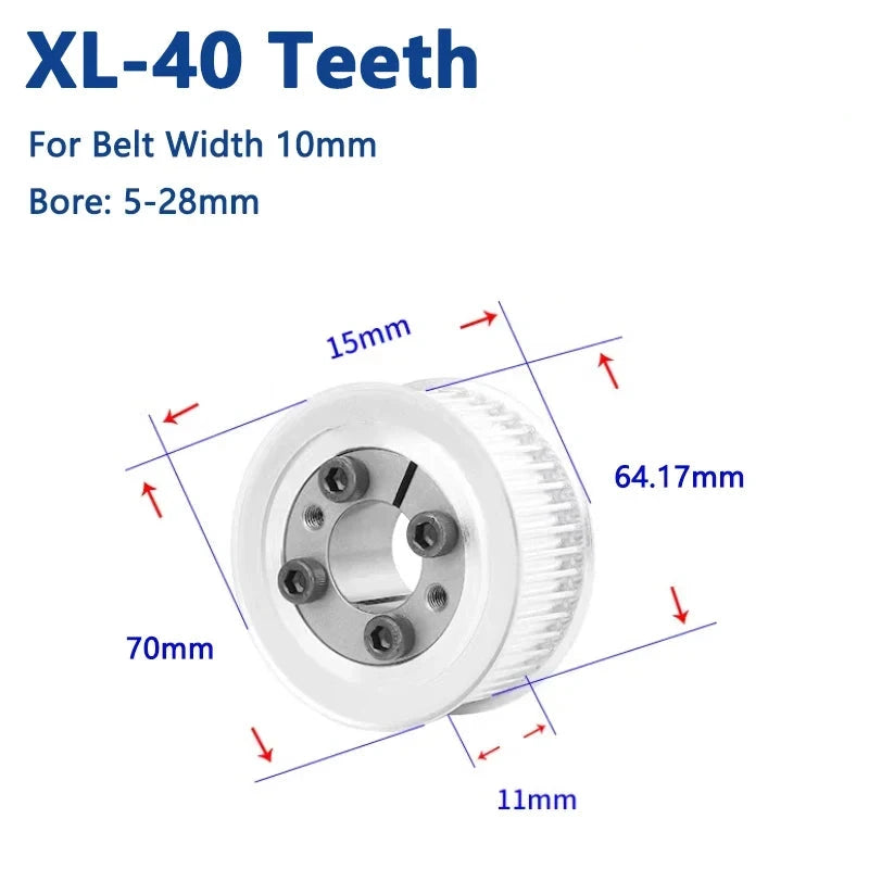 Buje sin llave de rueda síncrona 40T con funda de expansión XL de 40 dientes 