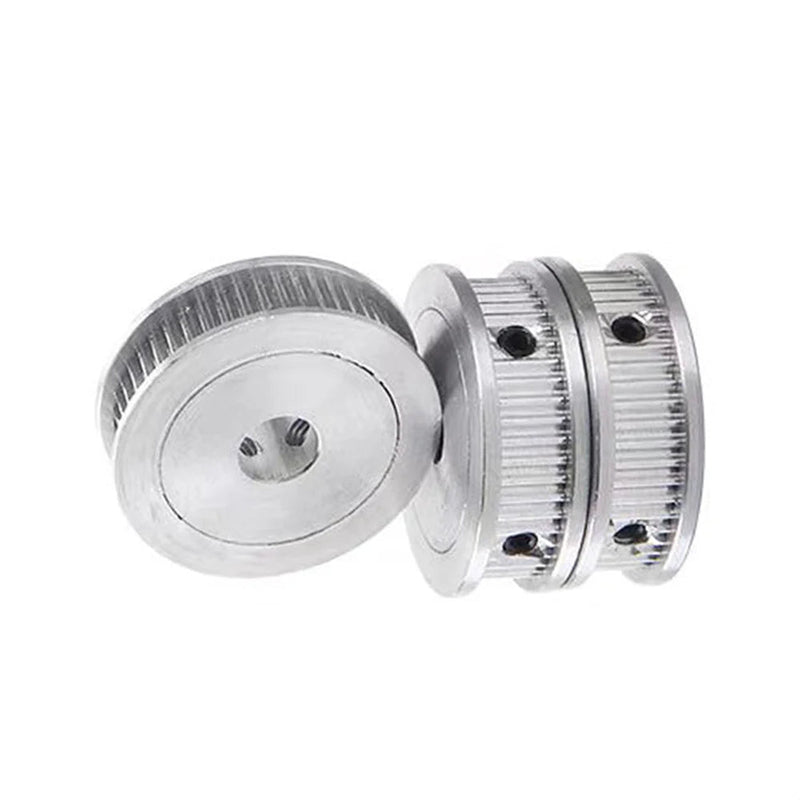 2GT / GT2 Timing Pulley – 50T–80T, Keyway Bore 4–15 mm, Aluminum, for 6/10 mm Belts