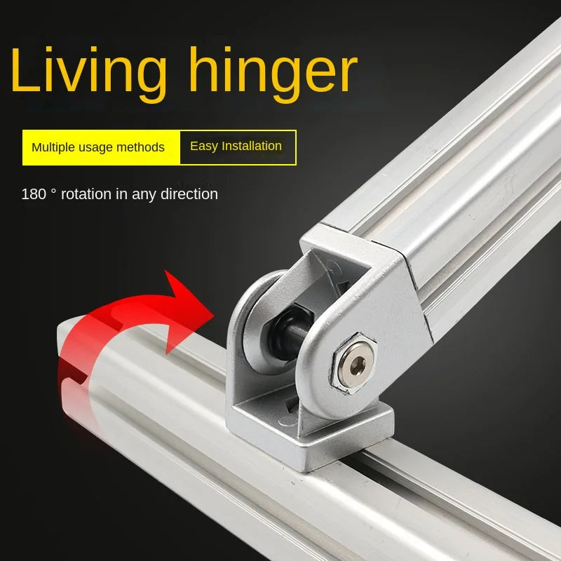 2020/ 4040/ 3060/ 3030/ 2040/ 4080/ 4545/ 5050/ 6060/ 8080/ Pieza de conexión de bisagra móvil Perfil de aluminio industrial 