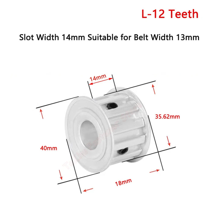 12 Teeth L Timing Pulley 12T Aluminium Synchronous Wheel for Belt