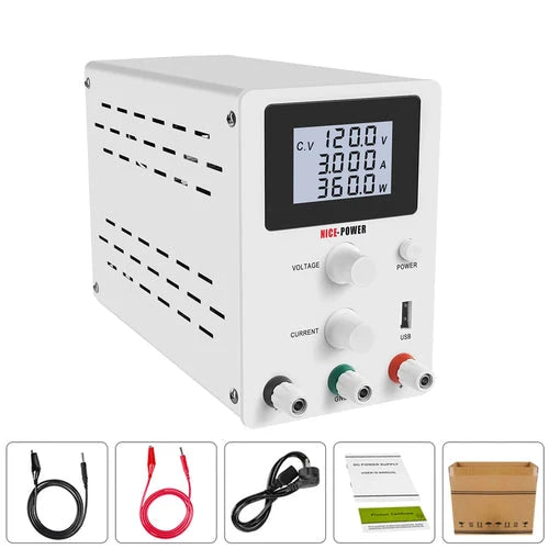 Laboratory DC Power Supply, 120V 3A Adjustable Switching