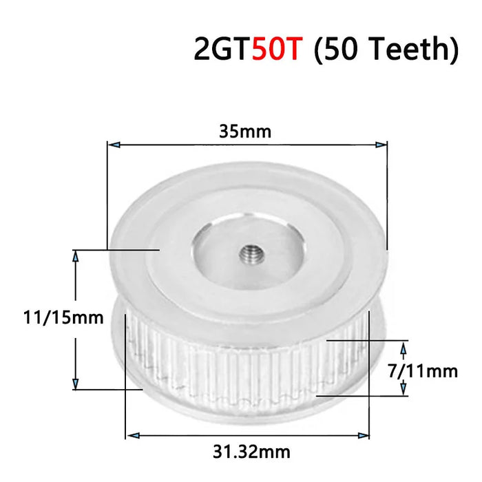 50 Teeth 2GT Timing Pulley – AF Type