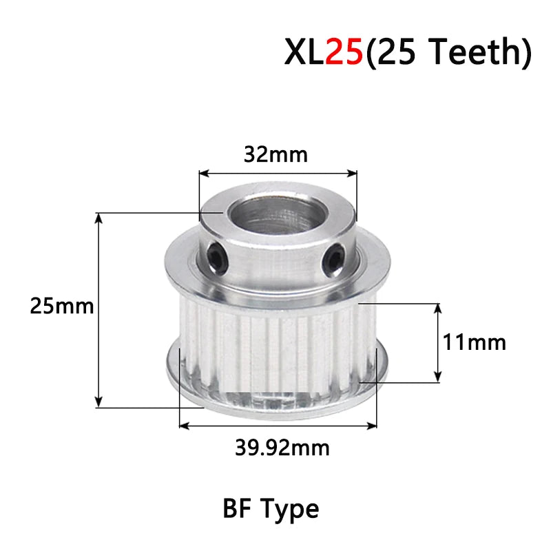 Polea de distribución 25 dientes Diámetro interior 5 6 6,35 7 8 10 12 12,7 14 15 16 17 