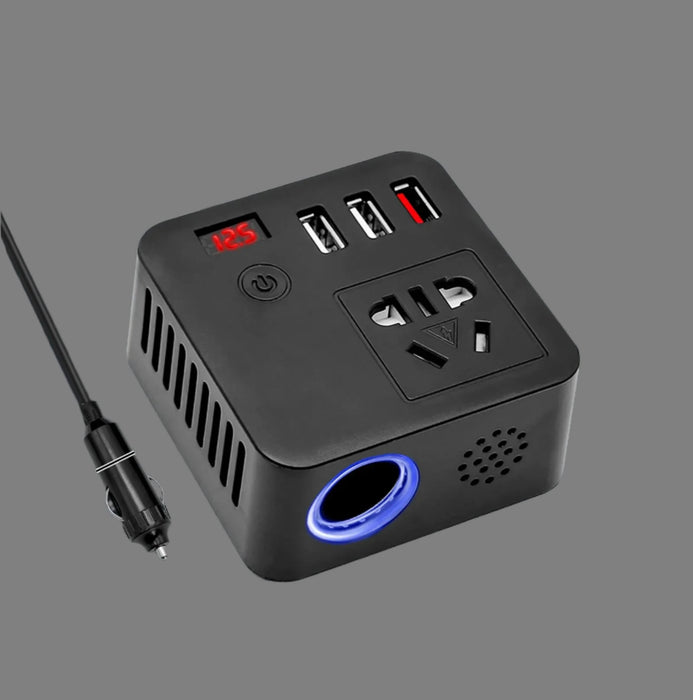 DATOU 150W Car Inverter – DC 12V/24V to 110V/220V with LED Display