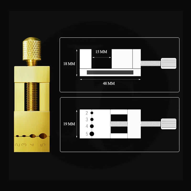 Brass Mini Precision Bench Vise – Watch Repair Jewelry Micro Clamp Tool