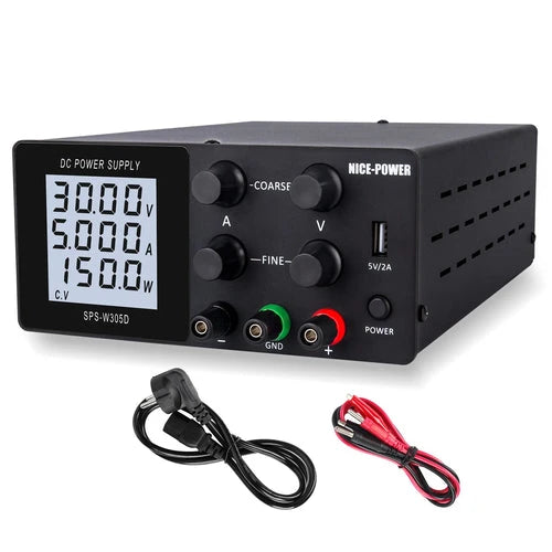 Digital USB DC Lab Power Supply, Regulated with LCD (DC 0-3A/5A/10A)