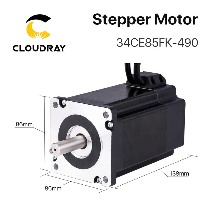 Cloudray Nema 34 Closed Stepper Motor Kit With Encoder 8.5N.m 4.9A