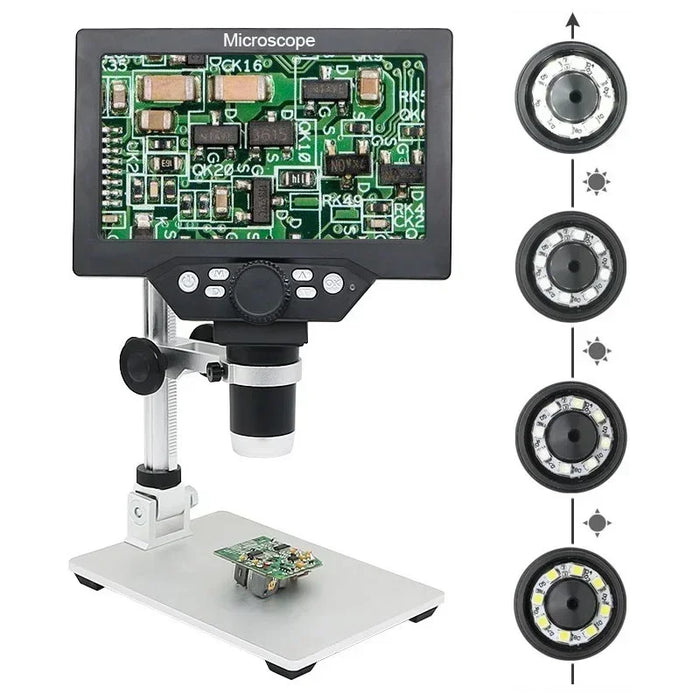 Digital USB Microscopes - Models: 1600X, 1200X, 600X USB Portable 9" 7" 4.3" LCD Video