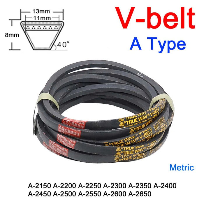 A Type V-Belt – Standard Rubber Belt, 2150 to 2650mm