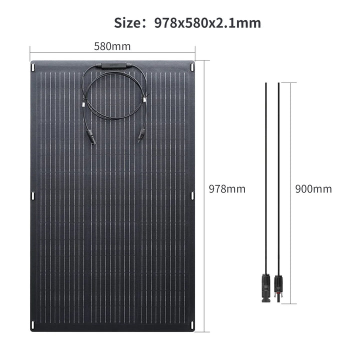 ALLPOWERS Flexible Solar Panel 100W Monocrystalline Solarpanel Solar