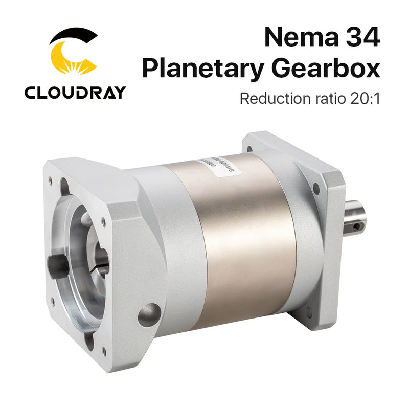Reductor de velocidad del Motor de caja de cambios planetaria Cloudray Nema34 Ratio 20:1 con 
