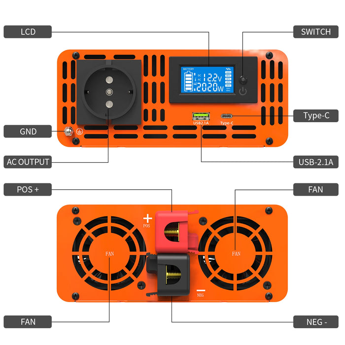 Pure Sine Wave Inverter – High-Performance 2000W Power Solution