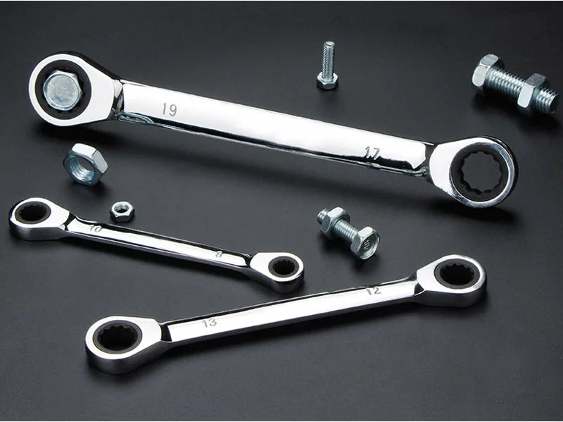 Double Head Ring Ratchet Wrench 8/9/10/11/12/13/14/15/16/17/18/19mm