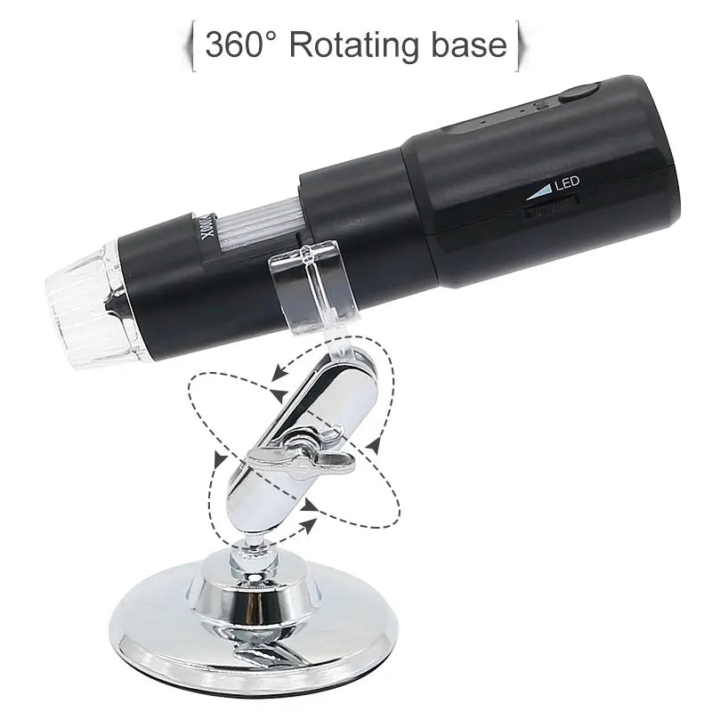 Zoom inalámbrico portátil del microscopio digital electrónico WIFI 50X-1000X 