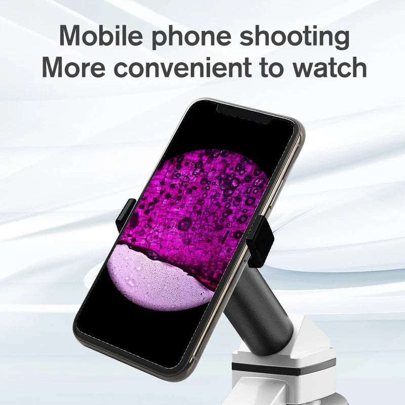 2000X HD Biological Microscope – Coarse Adjustment Monocular Microscope for Student Lab Education + Electronic Eyepiece + LED USB