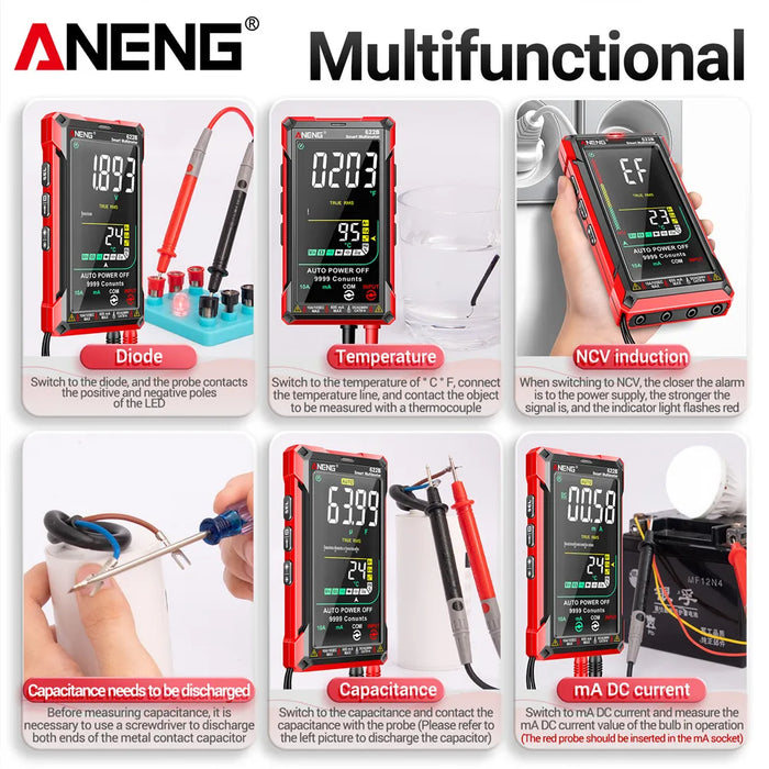 ANENG 622B Digital Smart Multimeter With Laser Lamp Auto Range True