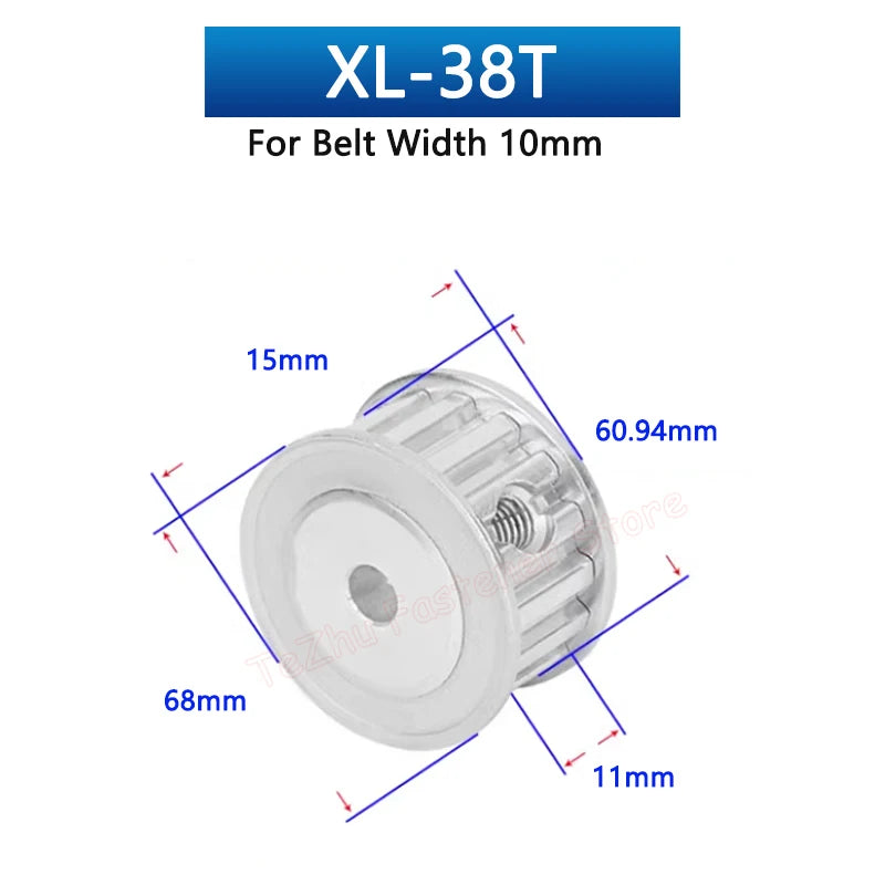 Polea de distribución 32T-38T XL 32 34 36 38 dientes síncrono de aluminio 