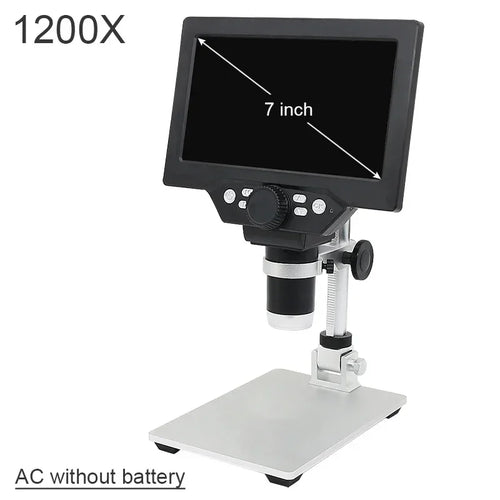 1600X 1200X 600X Microscopio digital USB portátil 9" 7" 4,3" vídeo LCD 