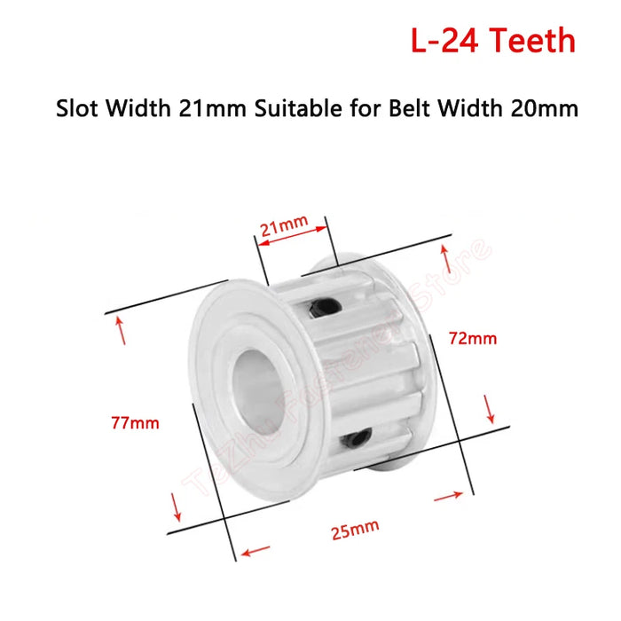 24 Teeth L Timing Pulley 24T Aluminium Synchronous Wheel for Belt