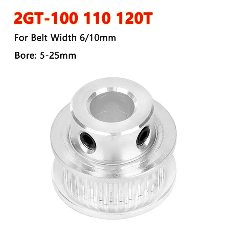 2GT 100 110 120 Diámetro de la polea de distribución de dientes 5 6 6,35 8 10 12-25 mm GT2 