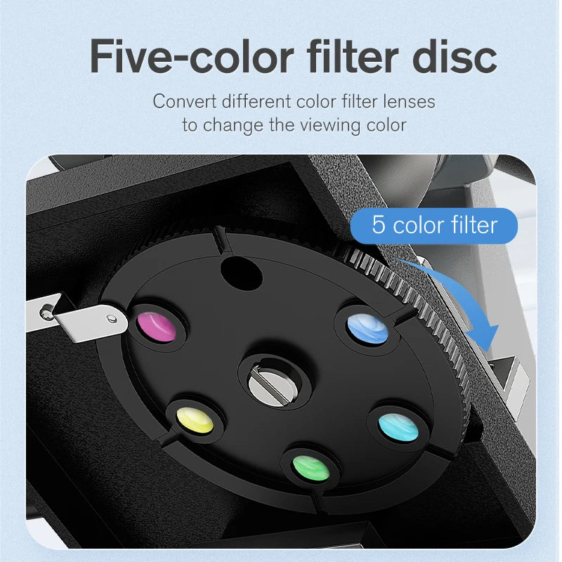 2000X HD Biological Microscope – Coarse Adjustment Monocular Microscope for Student Lab Education + Electronic Eyepiece + LED USB