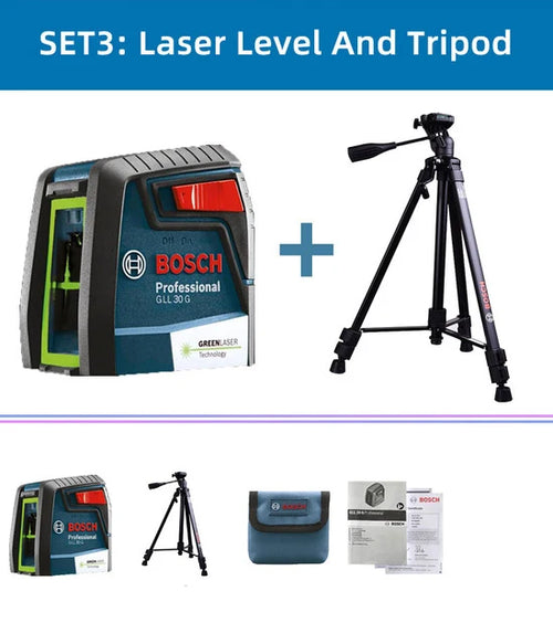 BOSCH Nivel Láser GLL30G Vertical Horizontal Luz Verde Alto 