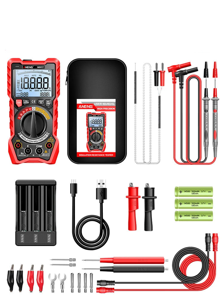 Insulation Multimeter Table MH17 2-in-1 Insulation Multimeter – 19999 Counts True RMS Rechargeable ...